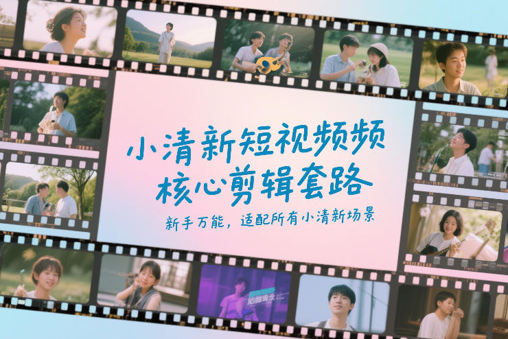 小清新短视频核心剪辑套路，新手万能，适配所有小清新场景-凡人轻创