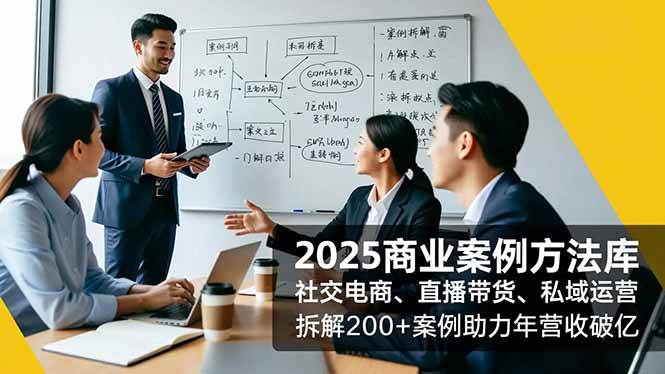 （16713期）2025商业案例方法库，社交电商、直播带货、私域运营，拆解200+案例助力年营收破亿-凡人轻创