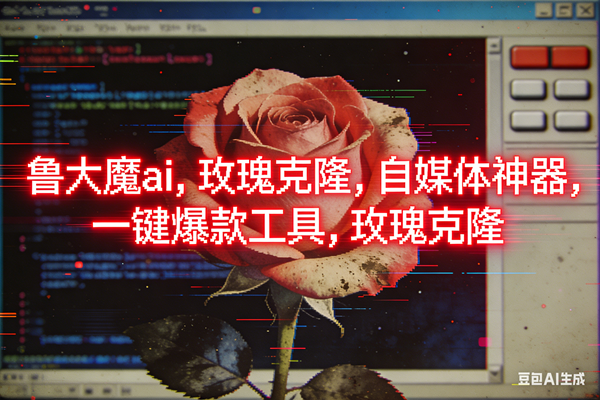 (16971期)ai鲁大魔,自媒体必备的软件,玫瑰克隆神器,一键爆款,详细教程-凡人轻创