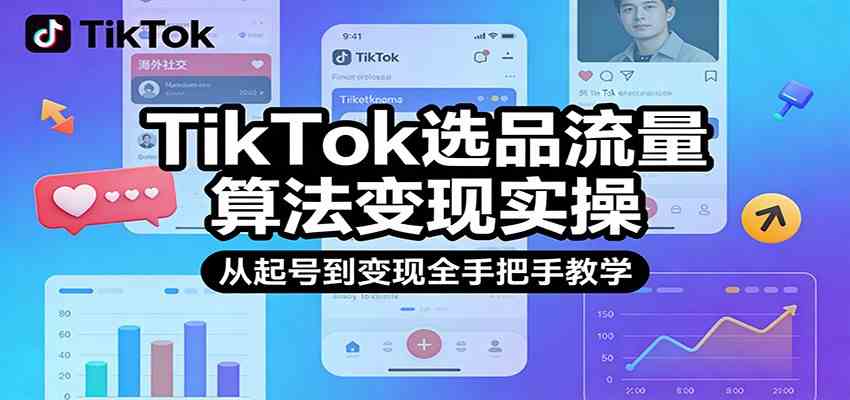 TikTok选品流量算法变现实操，从起号到变现全手把手教学-凡人轻创