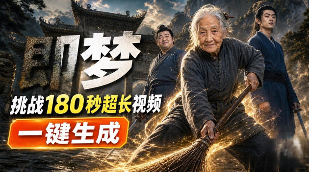 即梦挑战180秒超长视频!一键生成3分钟电影?完整制作流程详细分享!-凡人轻创