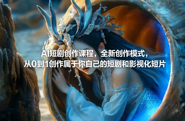AI短剧创作课程，全新创作模式，从0到1创作属于你自己的短剧和影视化短片-凡人轻创