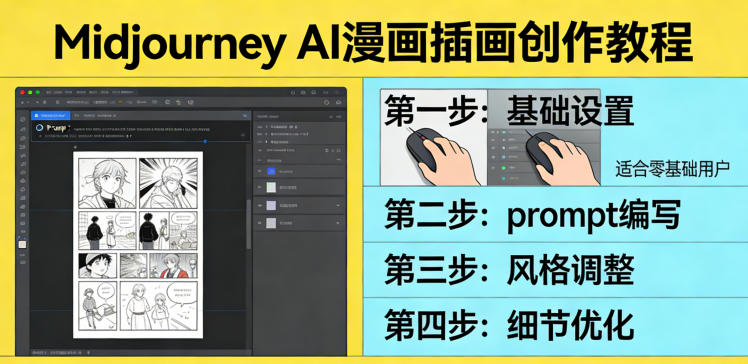 利用Midjourney AI人工智能轻松创作漫画插画教程,零基础创作完整漫画插画-凡人轻创