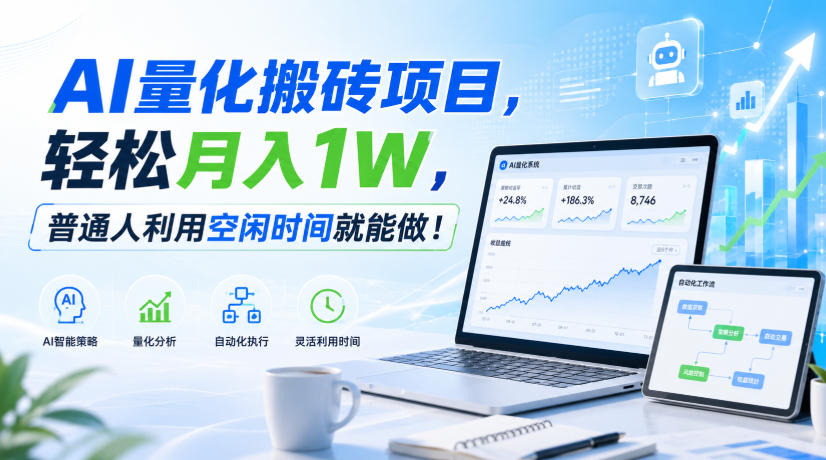 利用AI实现自动量化搬砖,月入万元,任何人都可以做!-凡人轻创