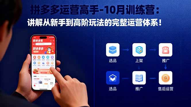 （16448期）拼多多运营高手-10月训练营：讲解从新手到高阶玩法的完整运营体系！