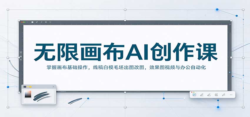 无限画布AI创作课:掌握画布基础操作,线稿白模毛坯出图改图,效果图视频与办公自动化-凡人轻创