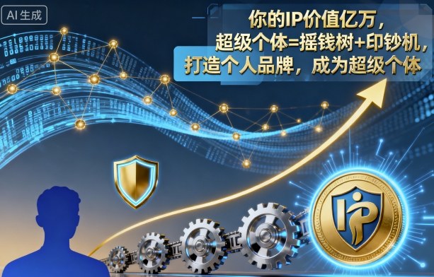 你的IP价值亿万，超级个体=摇钱树+印钞机，打造个人品牌，成为超级个体-凡人轻创