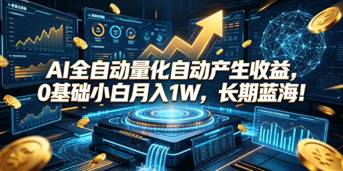 AI全自动量化自动产生收益,0基础小白月入1W,长期蓝海!【揭秘】-凡人轻创