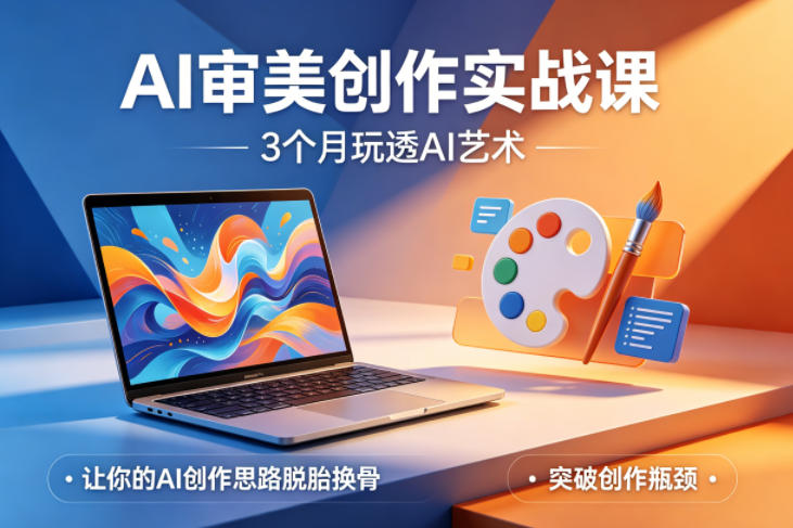 AI审美创作实战课，3个月玩透AI艺术，让你的AI创作思路脱胎换骨，突破创作瓶颈（更新0706）-凡人轻创