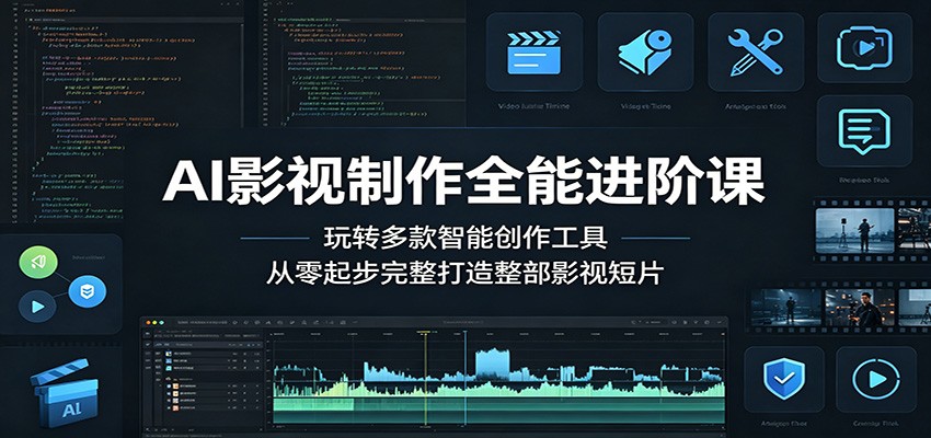 AI影视制作全能进阶课:玩转多款智能创作工具,从零起步完整打造整部影视短片-凡人轻创