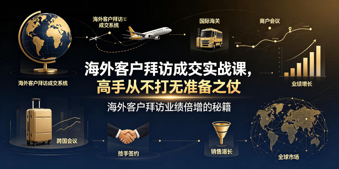 海外客户拜访成交实战课，高手从不打无准备之仗，海外客户拜访业绩倍增的秘籍-凡人轻创