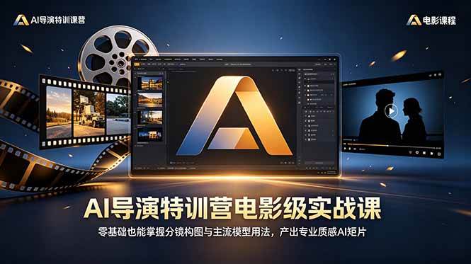 （18804期）AI导演特训营电影级实战课，零基础也能掌握分镜构图与主流模型用法，产出专业质感AI短片-凡人轻创