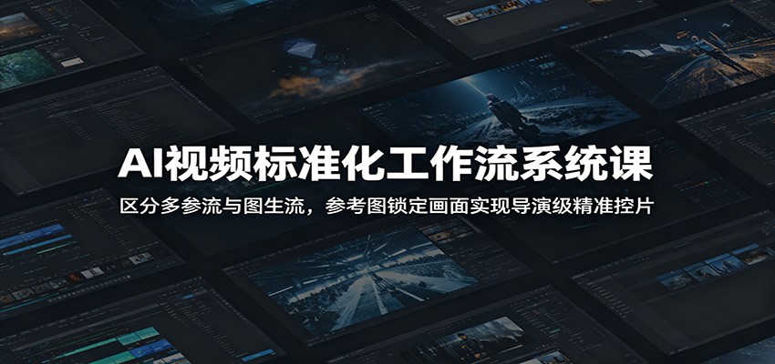 AI视频标准化工作流系统课：区分多参流与图生流，参考图锁定画面实现导演级精准控片-凡人轻创