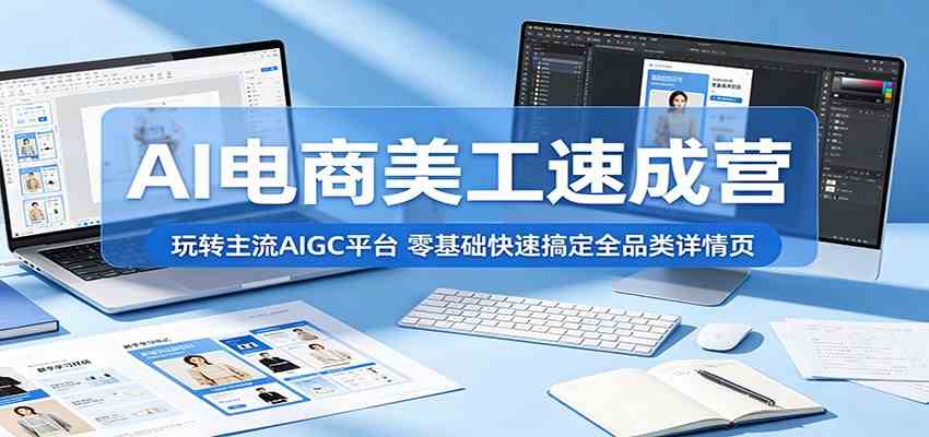 AI电商美工速成营:玩转主流AIGC平台,零基础快速搞定全品类详情页-凡人轻创