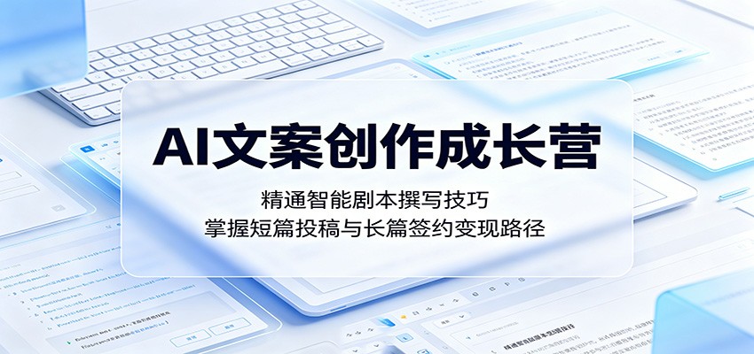 AI文案创作成长营:精通智能剧本撰写技巧,掌握短篇投稿与长篇签约变现路径-凡人轻创