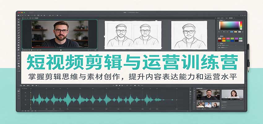 短视频剪辑与运营训练营：掌握剪辑思维与素材创作，提升内容表达能力和运营水平-凡人轻创