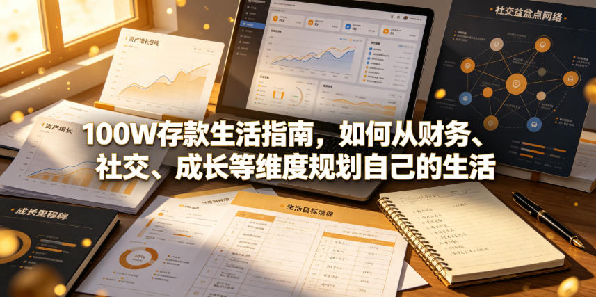 付费文章：100W存款生活指南，如何从财务、社交、成长等维度规划自己的生活-凡人轻创