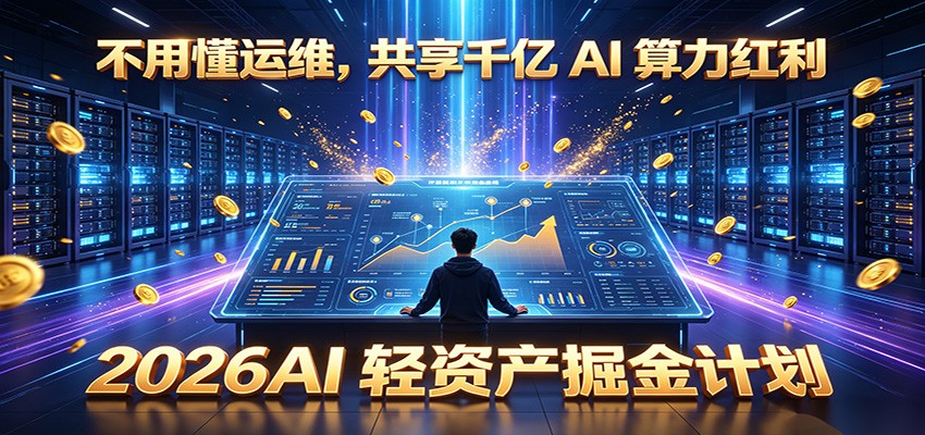 不用懂运维，共享千亿 AI 算力红利，2026AI 轻资产掘金计划-凡人轻创