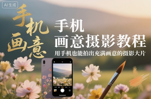 手机画意摄影教程，用手机也能拍出充满画意的摄影大片-凡人轻创