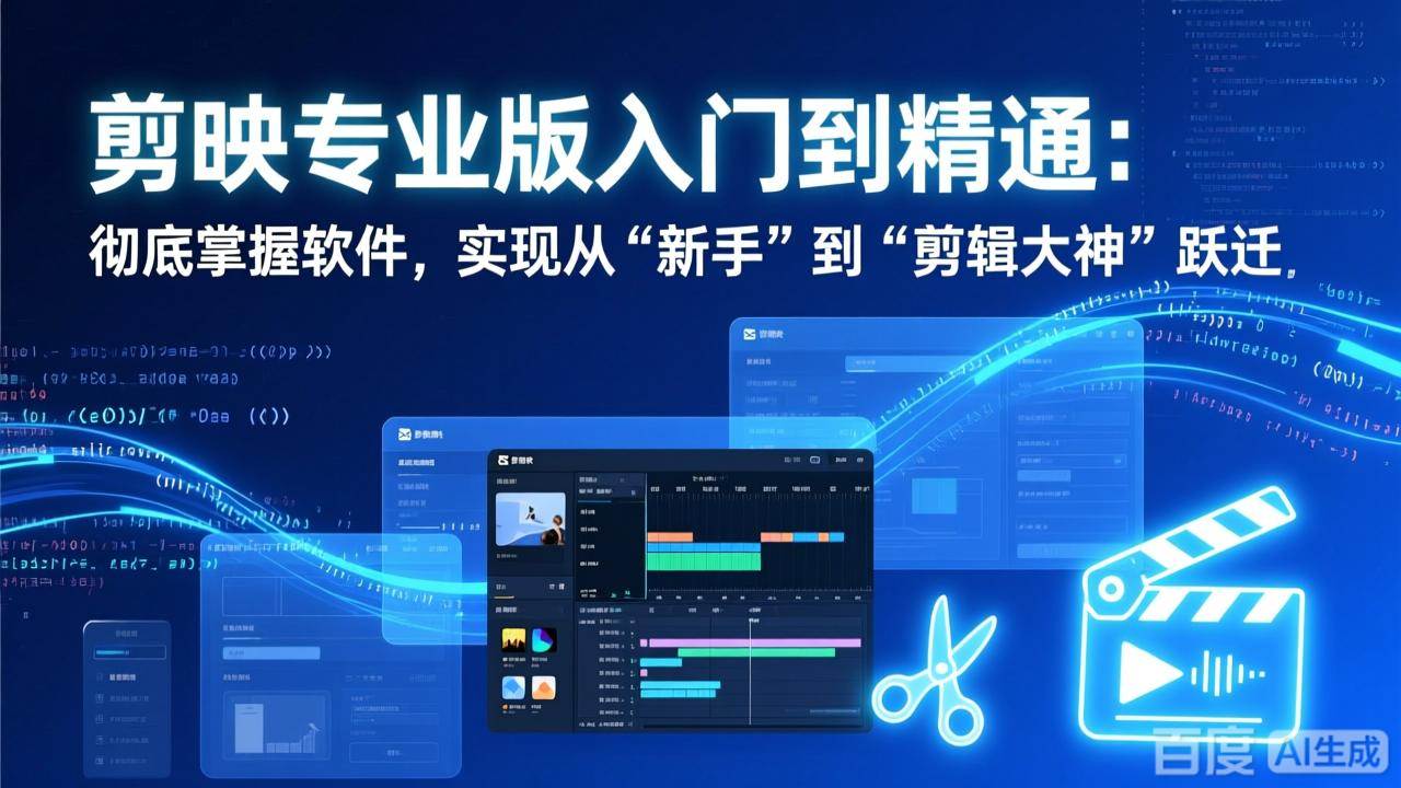 （17321期）剪映专业版入门到精通：彻底掌握软件，实现从“新手”到“剪辑大神”跃迁-凡人轻创