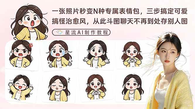 （17482期）一张照片秒变N种专属表情包，三步搞定可爱搞怪治愈风，从此斗图聊天不再到处存别人图-凡人轻创