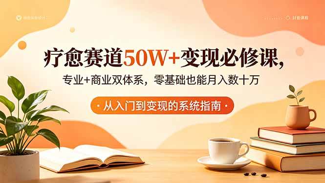 （18523期）疗愈赛道50W+变现必修课，专业+商业双体系，零基础也能月入数十万-凡人轻创