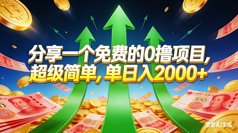 (16846期)免费的,0撸靠谱小项目,超级简单,单日入2000+-凡人轻创