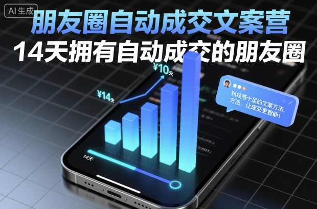 朋友圈自动成交文案营，14天拥有自动成交的朋友圈-凡人轻创