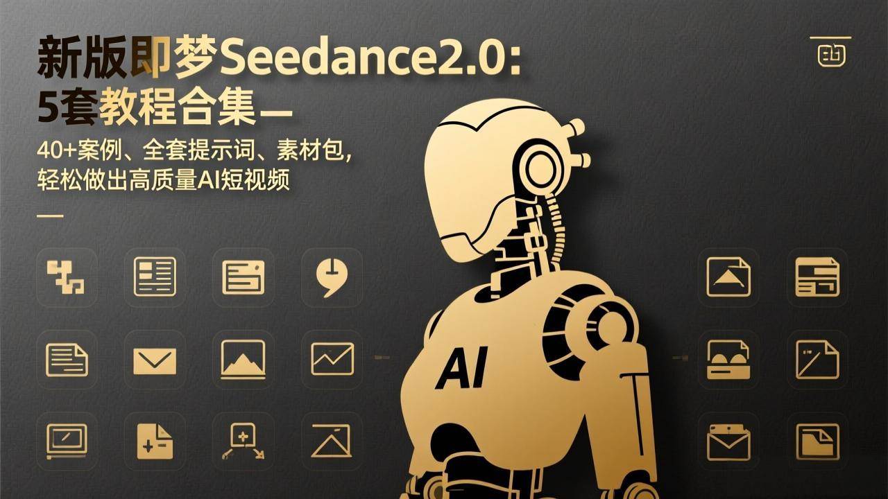 （17398期）新版即梦Seedance2.0：5套教程合集，40+案例、全套提示词、素材包，轻松做出高质量AI短视频-凡人轻创