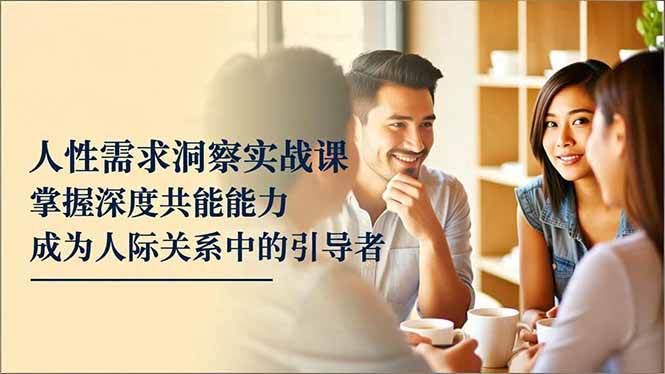 （16683期）人性需求洞察实战课，掌握深度共感能力，成为人际关系中的引导者-凡人轻创