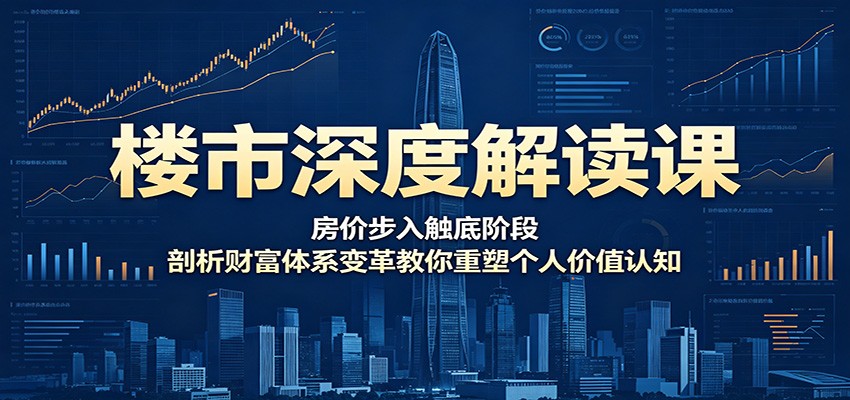 楼市深度解读课：房价步入触底阶段，剖析财富体系变革教你重塑个人价值认知-凡人轻创