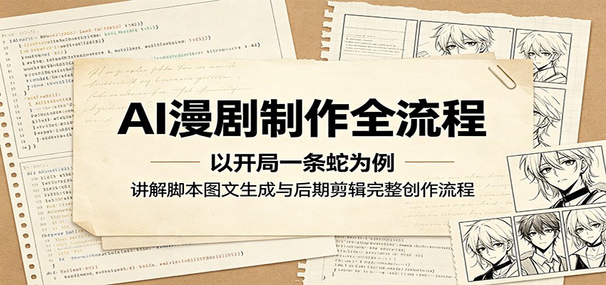 AI漫剧制作全流程：以开局一条蛇为例，讲解脚本图文生成与后期剪辑完整创作流程-凡人轻创