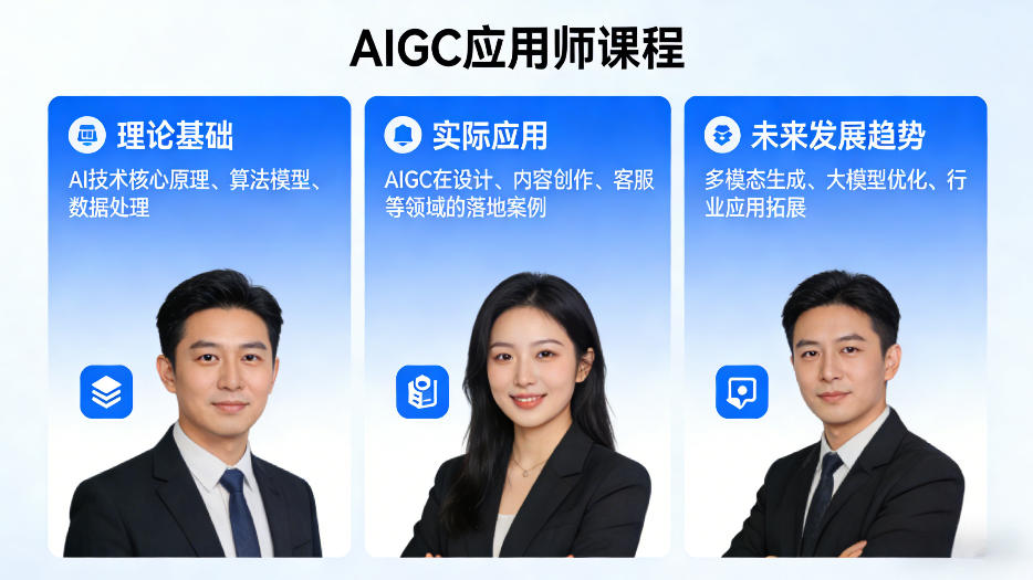 AIGC应用师课程,覆盖了AI技术的理论基础、实际应用、以及未来发展趋势-凡人轻创