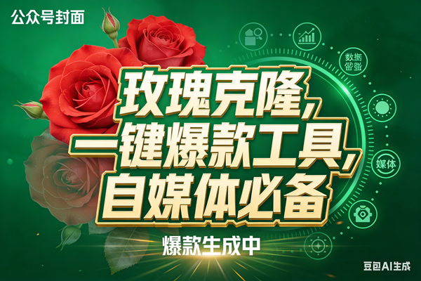 (17813期)玫瑰克隆,ai鲁大魔工具,自媒体必备神器,一键爆款,详细教程。-凡人轻创