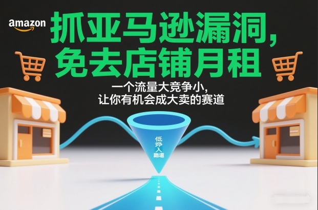 抓亚马逊漏洞,免去店铺月租,一个流量大竞争小,让你有机会成大卖的赛道-凡人轻创