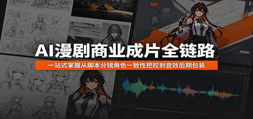AI漫剧商业成片全链路:一站式掌握从脚本分镜角色一致性把控到音效后期包装-凡人轻创