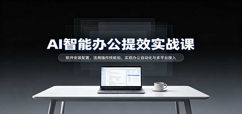AI智能办公提效实战课:软件安装配置,活用插件技能包,实现办公自动化与多平台接入-凡人轻创