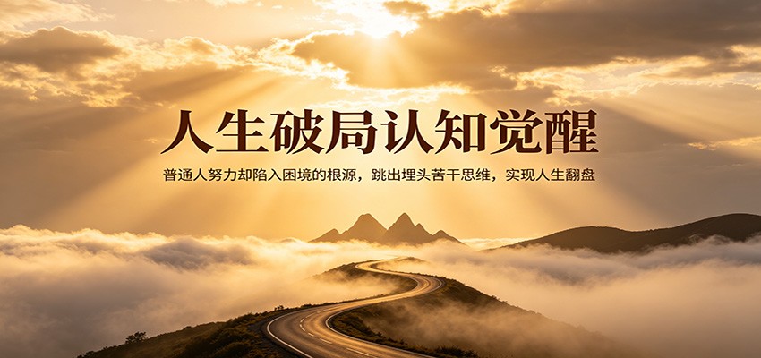 人生破局认知觉醒，普通人努力却陷入困境的根源，跳出埋头苦干思维，实现人生翻盘-凡人轻创