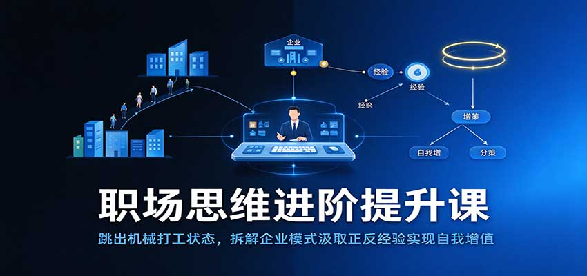 职场思维进阶提升:跳出机械打工状态,拆解企业模式汲取正反经验实现自我增值-凡人轻创