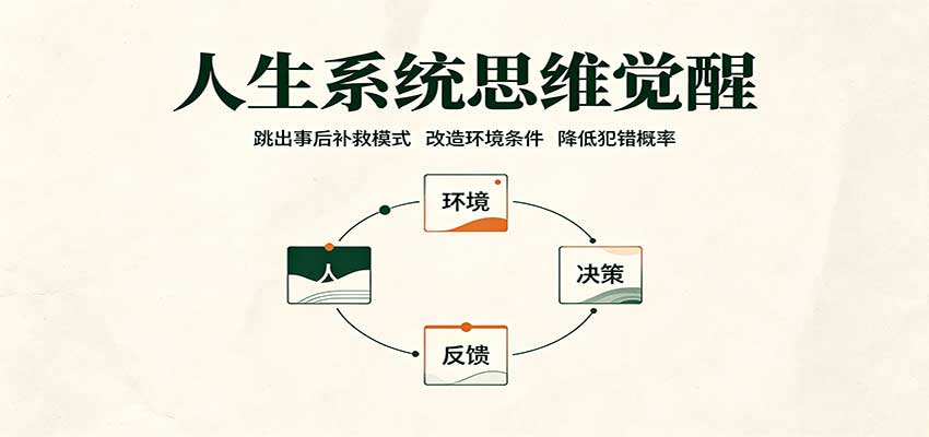 人生系统思维觉醒:跳出事后补救模式,改造环境条件,降低犯错概率-凡人轻创