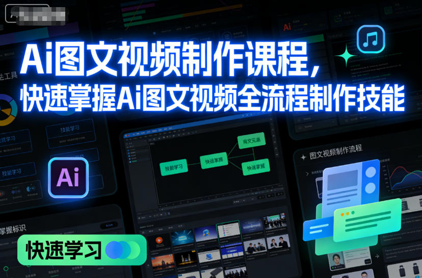Ai图文视频制作课程，快速掌握Ai图文视频全流程制作技能-凡人轻创