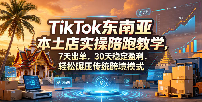 TikTok东南亚本土店实操陪跑教学，7天出单，30天稳定盈利，轻松碾压传统跨境模式（更新0516）-凡人轻创