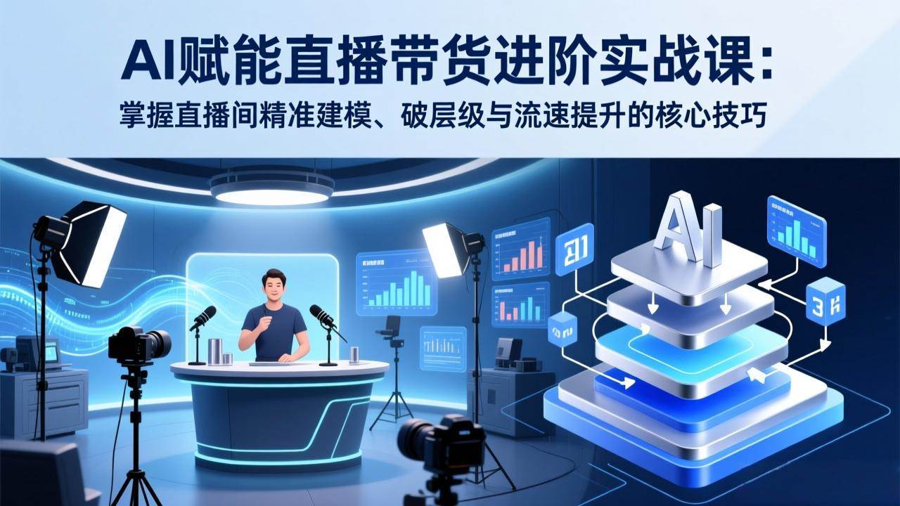 （17405期）AI赋能直播带货进阶实战课：掌握直播间精准建模、破层级与流速提升的核心技巧-凡人轻创