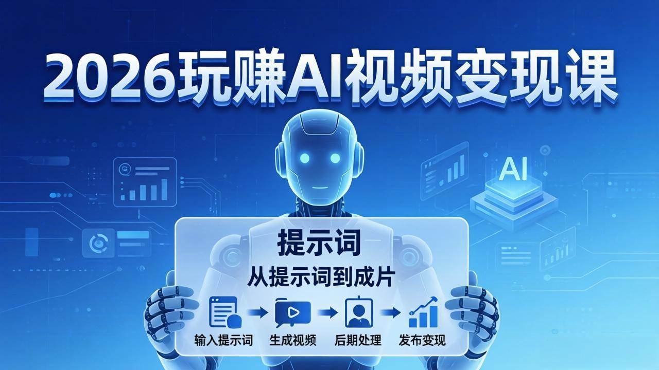 (17827期)2026玩赚AI视频变现课:掌握 AI 视频全流程技能,从提示词到成片高效产出 (17827期)2026玩赚AI视频变现课:掌握 AI 视频全流程技能,从提示词到成片高效产出