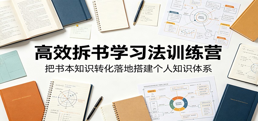 高效拆书学习法训练营，把书本知识转化落地搭建个人知识体系-凡人轻创