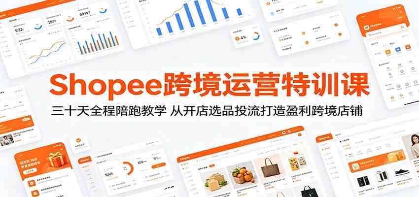 Shopee跨境运营特训课：三十天全程陪跑教学，从开店选品投流打造盈利跨境店铺-凡人轻创