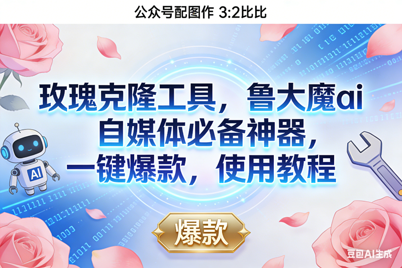(16847期)玫瑰克隆神器,鲁大魔ai,自媒体必备,一键爆款工具,详细介绍,和使用教程-凡人轻创