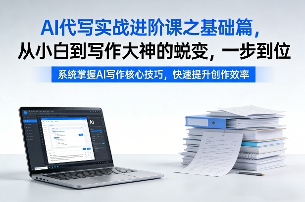 AI代写实战进阶课之基础篇，从小白到写作大神的蜕变，一步到位【揭秘】-凡人轻创