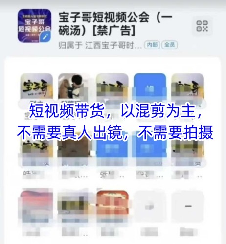 宝子哥头部团队短视频带货，以混剪为主，不需要真人出镜，不需要拍摄【更新26年3月】-凡人轻创