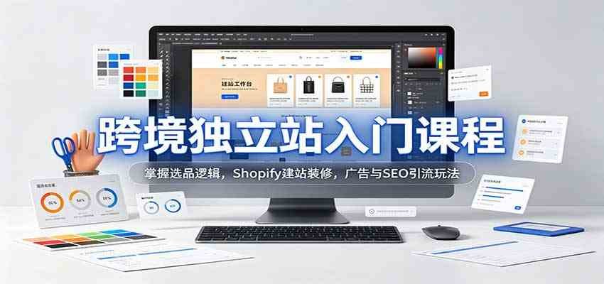 跨境独立站入门课程：掌握选品逻辑，Shopify建站装修，广告与SEO引流玩法-凡人轻创